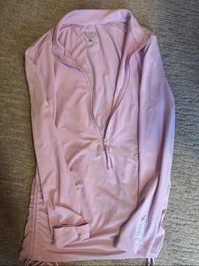 EUC Carve Designs Pink Half-Zip Performance Top